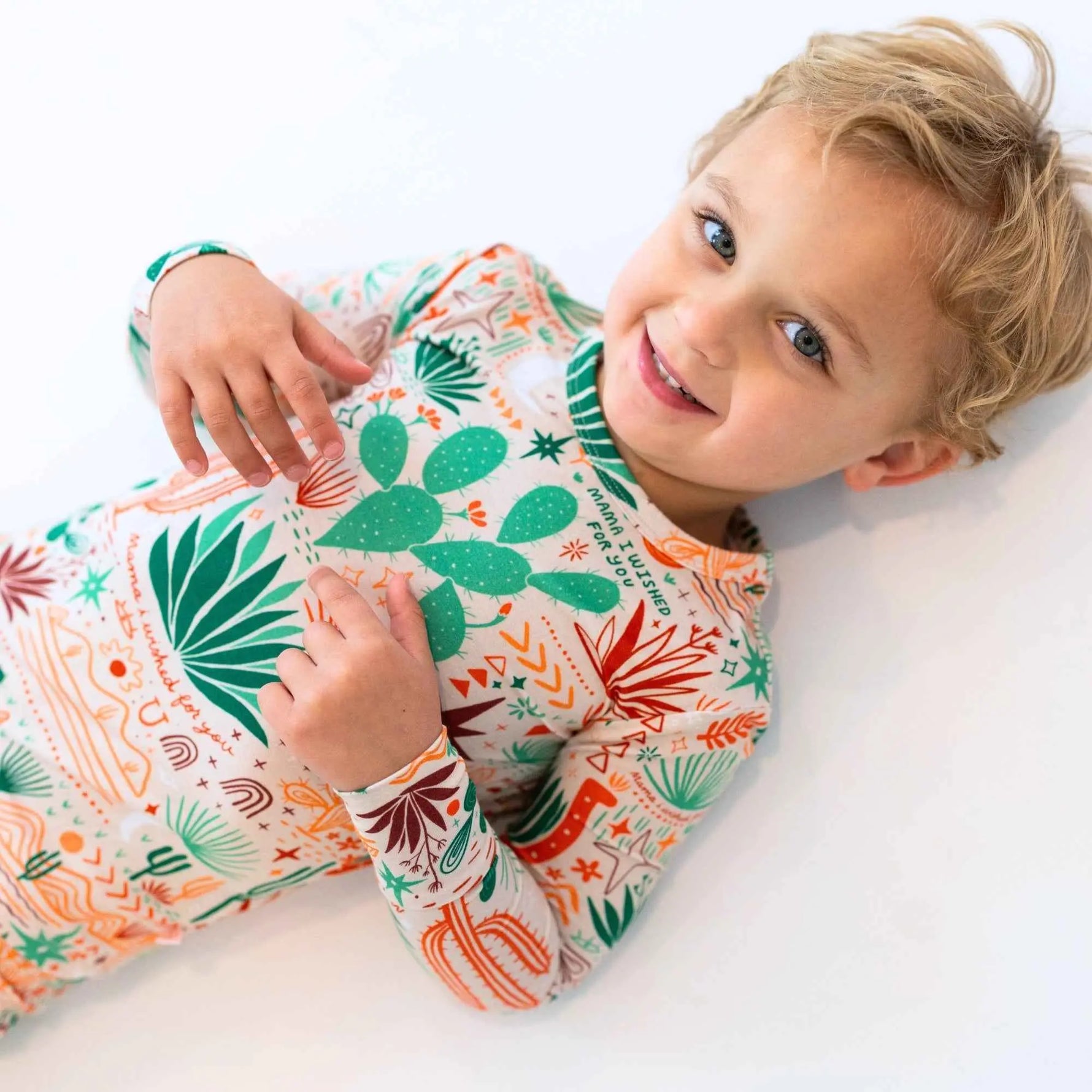 Raising Mama The Second - Skin 2 - Piece Long Sleeve Pajama | Desert Cactus (Beige) - 