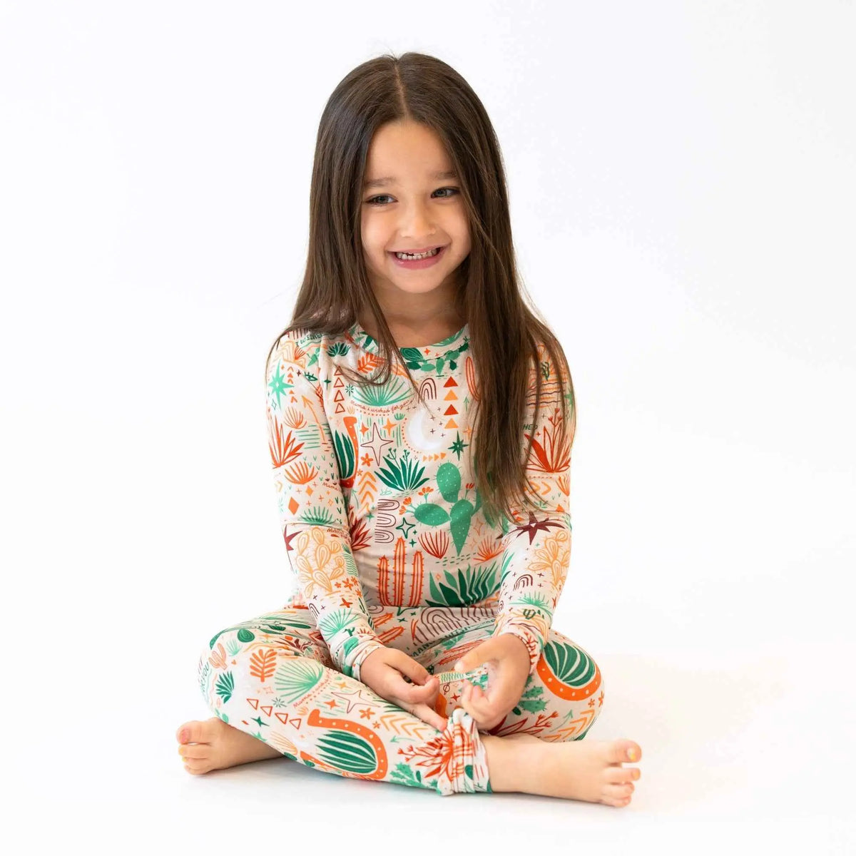 Raising Mama The Second - Skin 2 - Piece Long Sleeve Pajama | Desert Cactus (Beige) - 