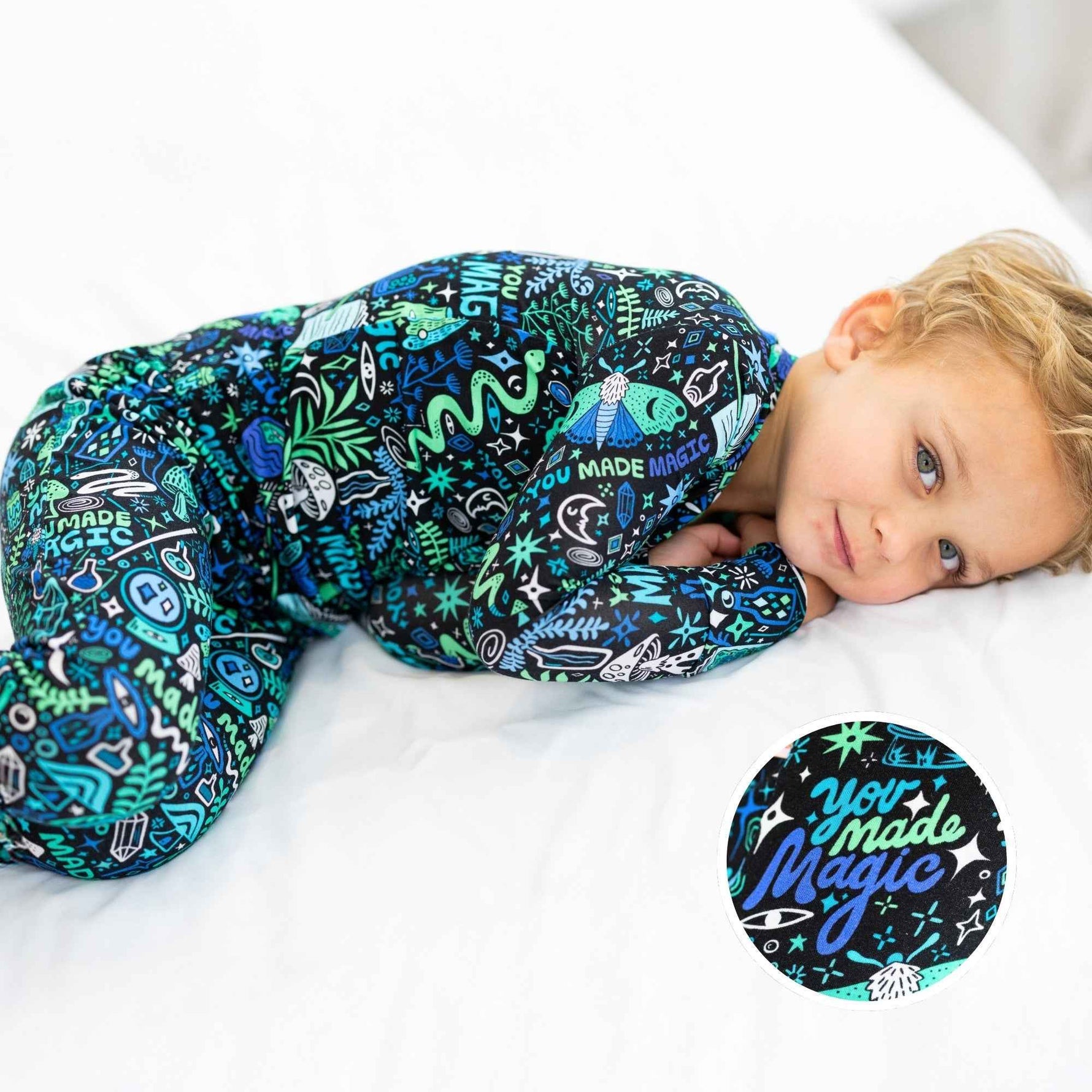 Raising Mama The Second - Skin 2 - Piece Long Sleeve Pajama | Mystic Mama (Blue) - 
