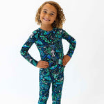 Raising Mama The Second - Skin 2 - Piece Long Sleeve Pajama | Mystic Mama (Blue) - 