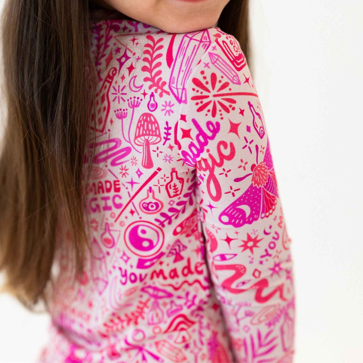 Raising Mama The Second - Skin 2 - Piece Long Sleeve Pajama | Mystic Mama (Pink) - 