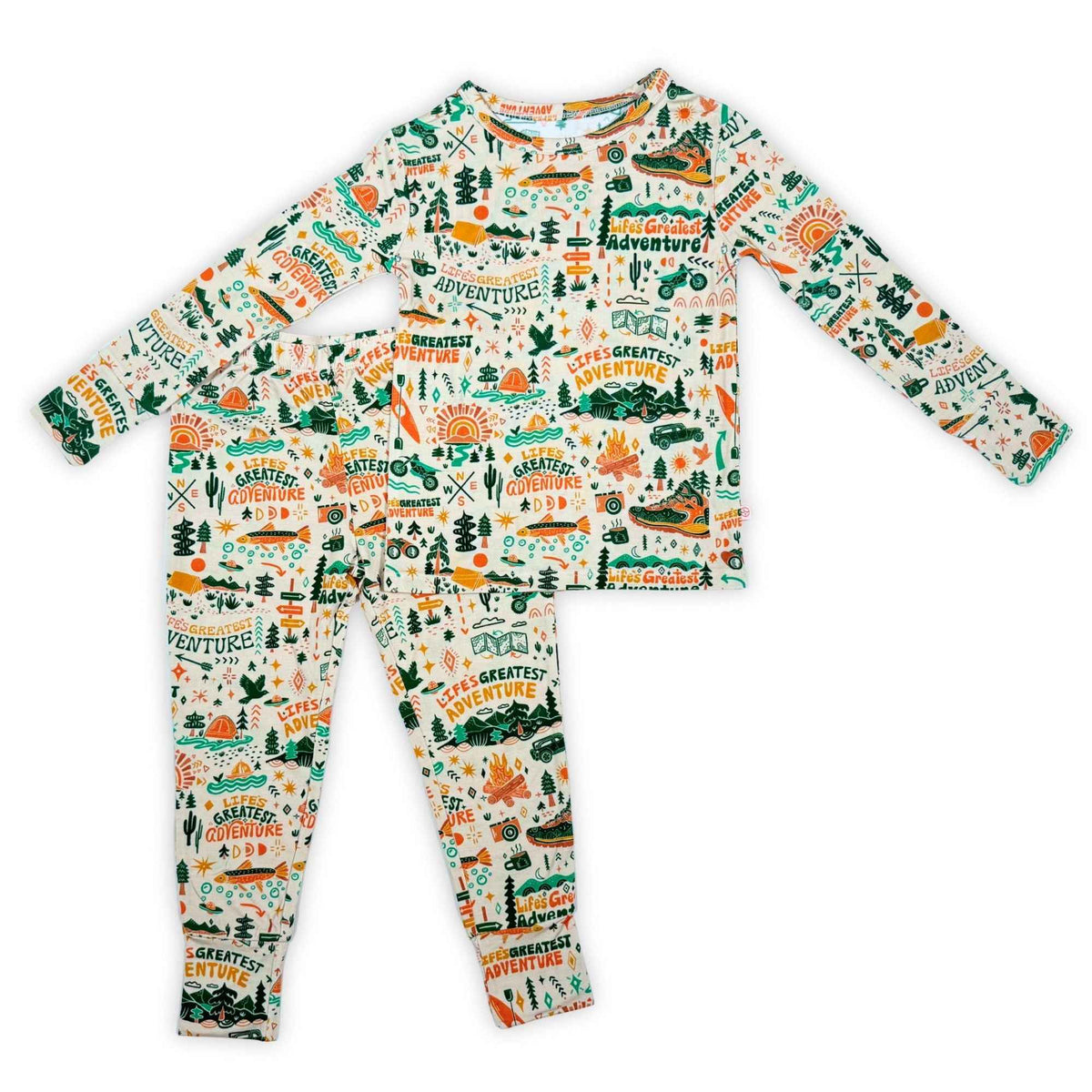 Raising Mama The Second - Skin 2 - Piece Long Sleeve Pajama | Wanderlust - 