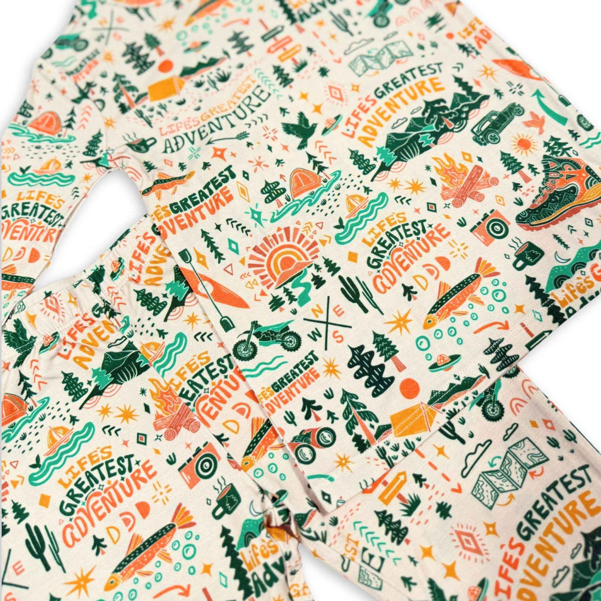 Raising Mama The Second - Skin 2 - Piece Long Sleeve Pajama | Wanderlust - 