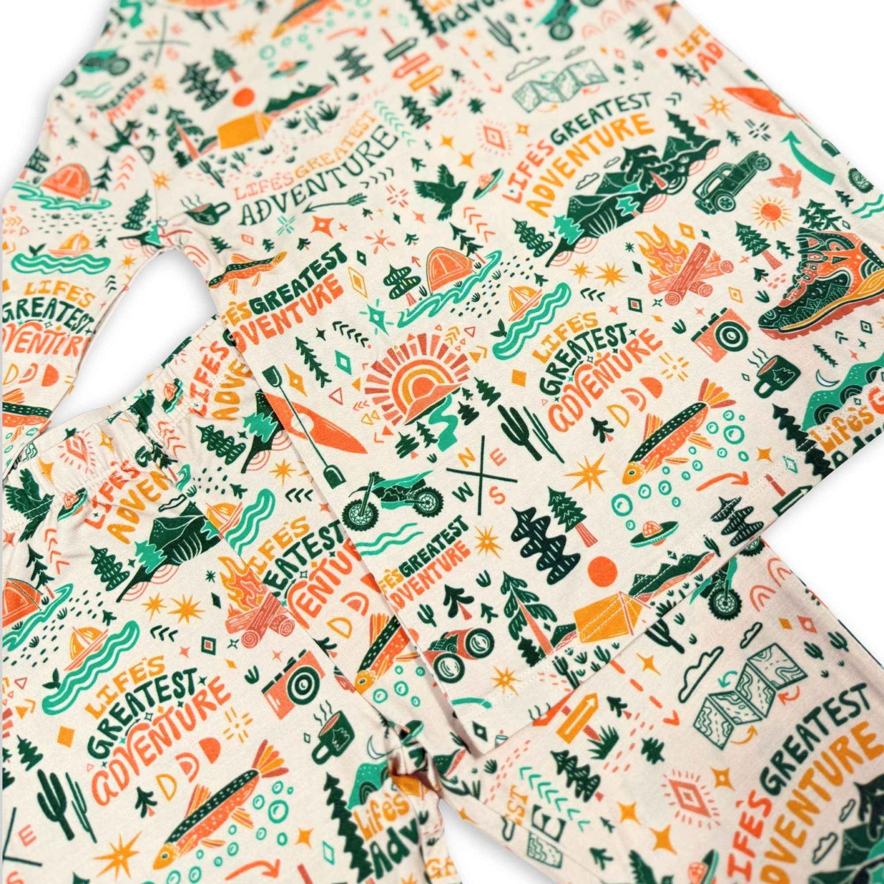 Raising Mama The Second - Skin 2 - Piece Long Sleeve Pajama | Wanderlust - 