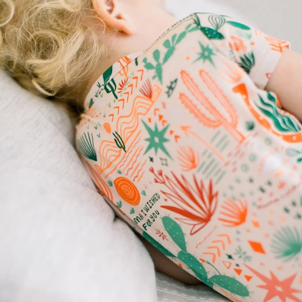 Raising Mama The Second - Skin 2 - Piece Short Sleeve Pajama | Desert Cactus (Beige) - 