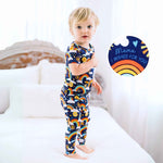 Raising Mama The Second - Skin 2 - Piece Short Sleeve Pajama | Here Comes the Sunshine (Blue) - 