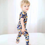 Raising Mama The Second - Skin 2 - Piece Short Sleeve Pajama | Here Comes the Sunshine (Blue) - 