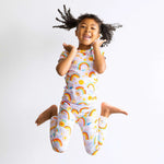 Raising Mama The Second - Skin 2 - Piece Short Sleeve Pajama | Here Comes the Sunshine (Pink) - 