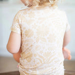 Raising Mama The Second - Skin 2 - Piece Short Sleeve Pajama | Om Baby (Beige) - 
