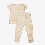 Raising Mama The Second - Skin 2 - Piece Short Sleeve Pajama | Om Baby (Beige) - 