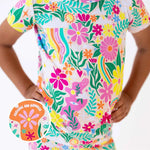 Raising Mama The Second - Skin 2 - Piece Short Sleeve Pajama | Rainbow Daisy Babe - 