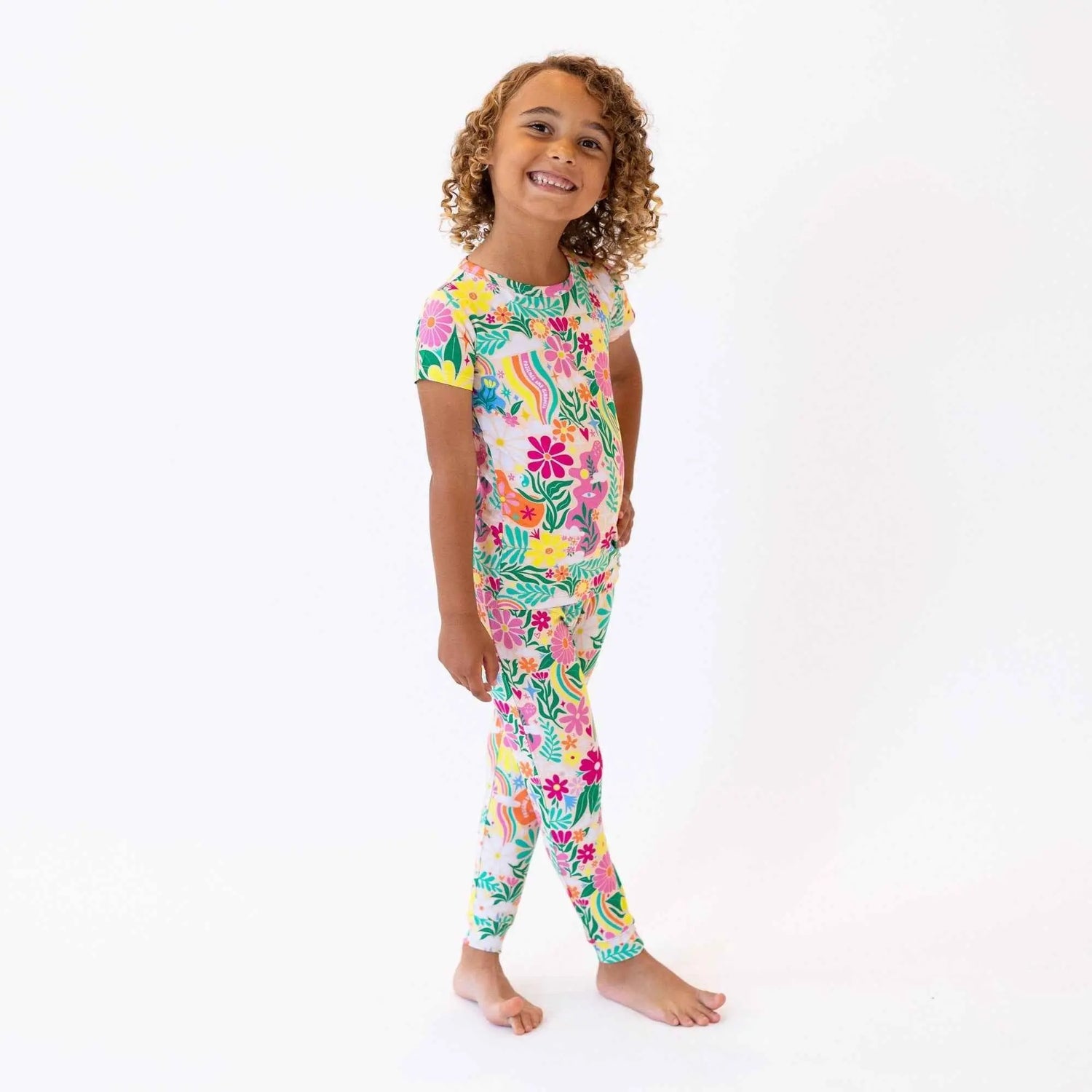 Raising Mama The Second - Skin 2 - Piece Short Sleeve Pajama | Rainbow Daisy Babe - 