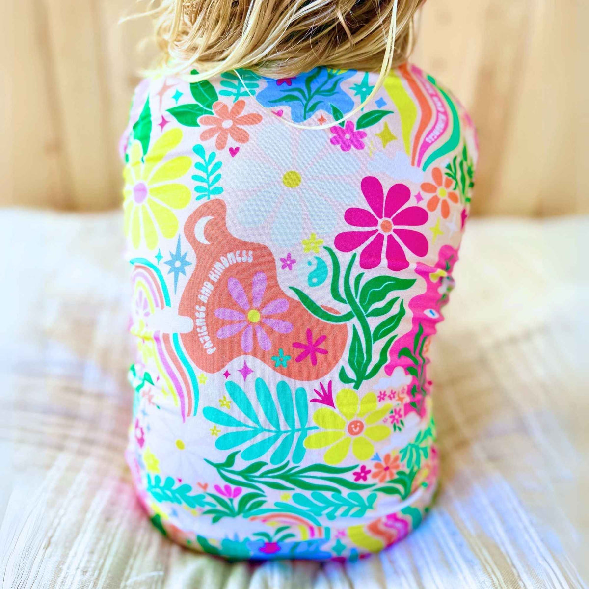 Raising Mama The Second - Skin 2 - Piece Short Sleeve Pajama | Rainbow Daisy Babe - 