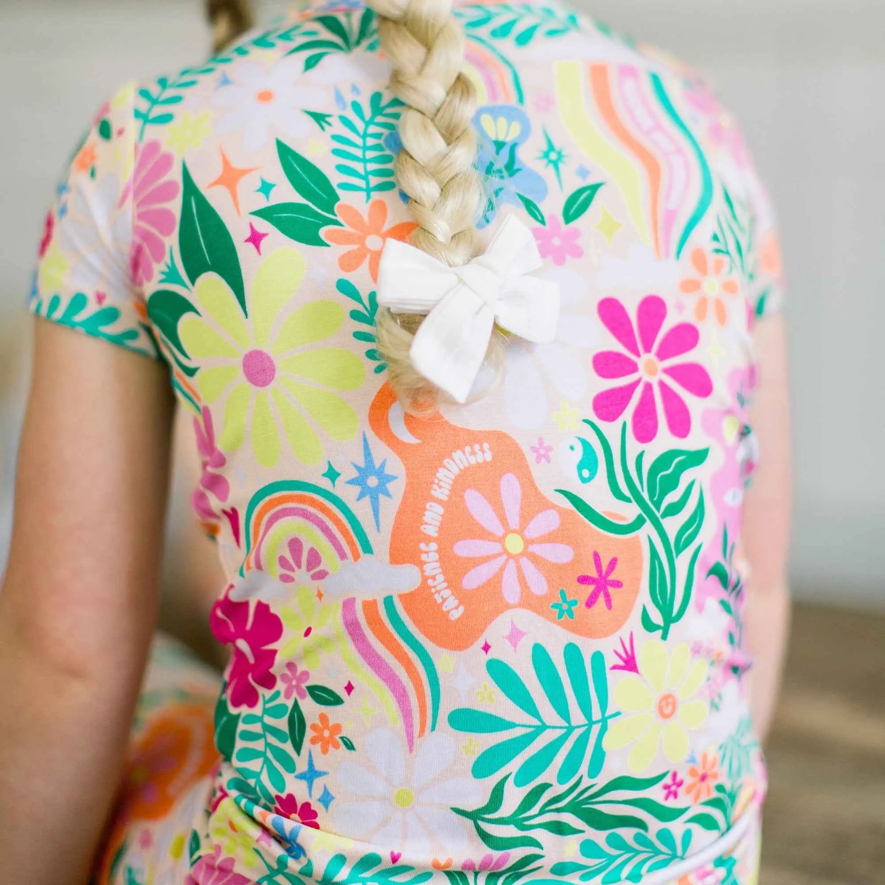 Raising Mama The Second - Skin 2 - Piece Short Sleeve Pajama | Rainbow Daisy Babe - 