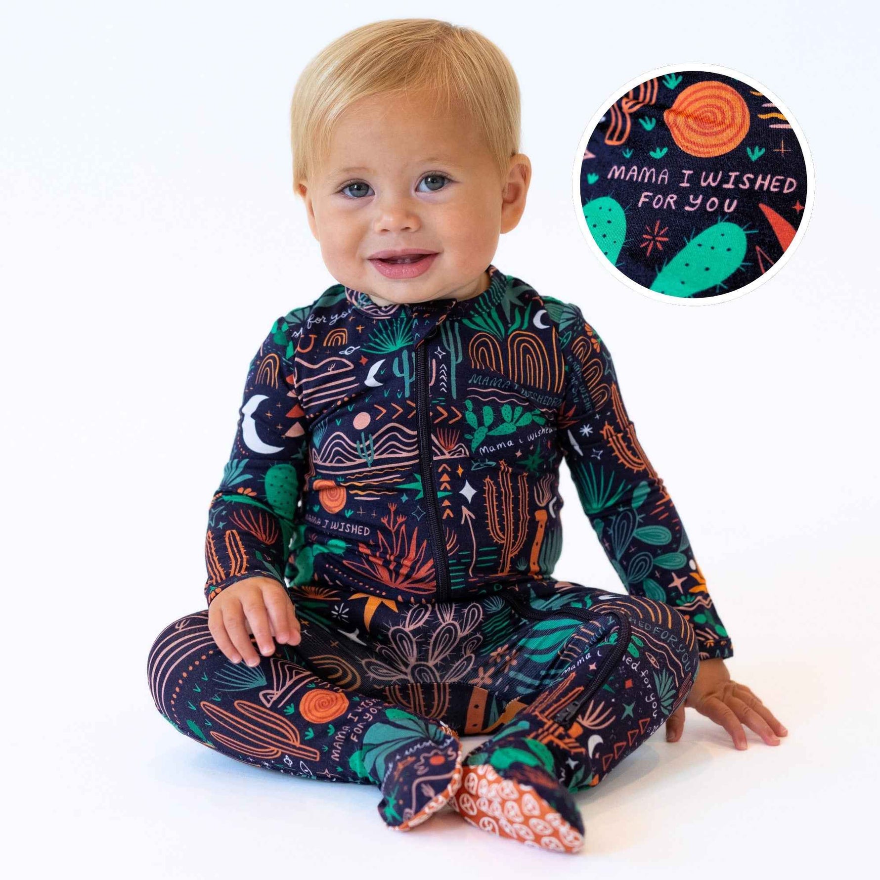 Raising Mama The Second - Skin Footie | Desert Cactus (Midnight) - 