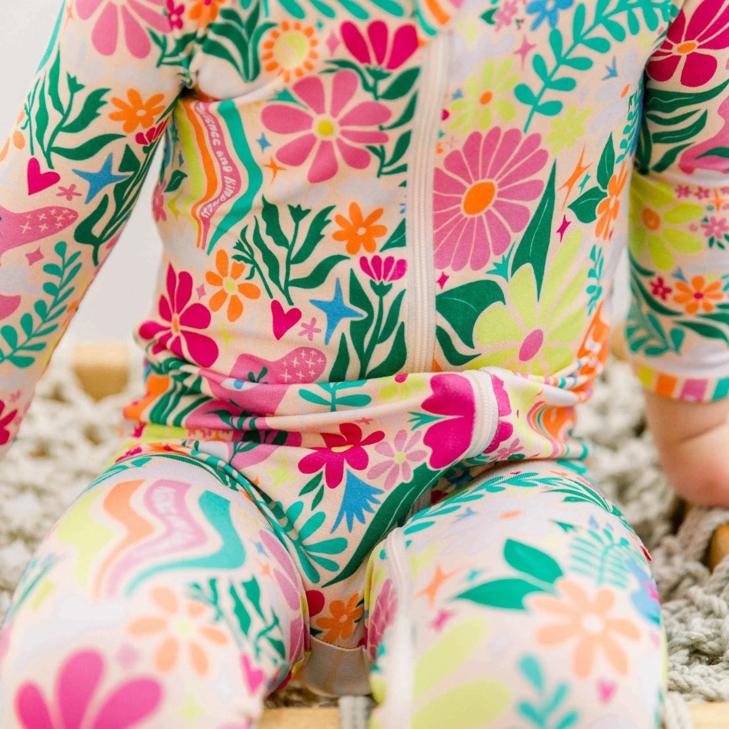 Raising Mama The Second - Skin Footless Romper | Rainbow Daisy Babe - 