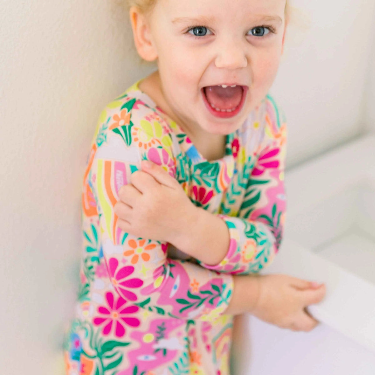 Raising Mama The Second - Skin Footless Romper | Rainbow Daisy Babe - 