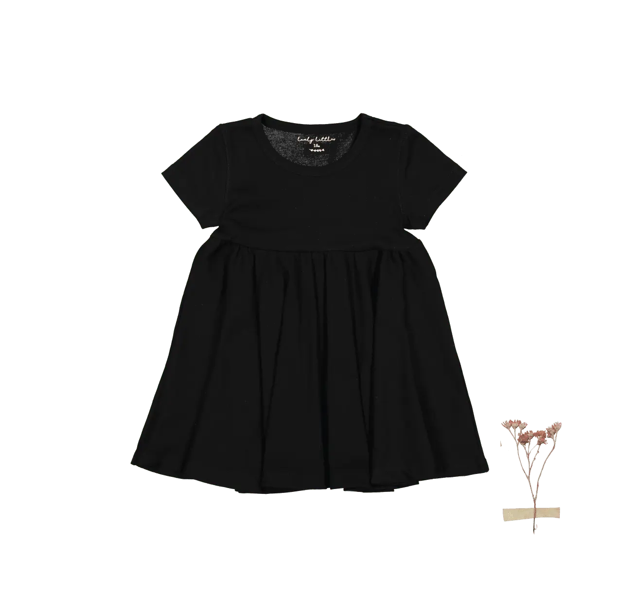 Lovely Littles The Short Sleeve Dress - Black - 