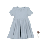 The Short Sleeve Dress -  Blue - Sleeve, White, Textile, One-piece garment, Day Dress | Everetts Place
