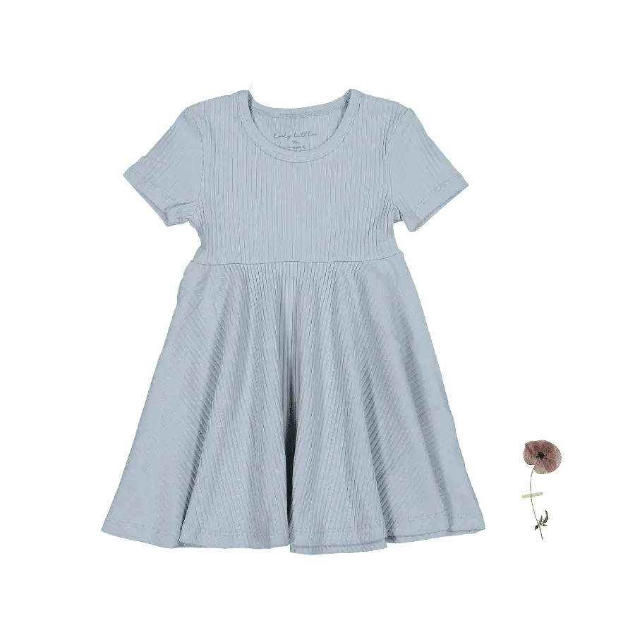 The Short Sleeve Dress -  Blue - Sleeve, White, Textile, One-piece garment, Day Dress | Everetts Place