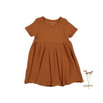 Lovely Littles The Short Sleeve Dress - Caramel - 