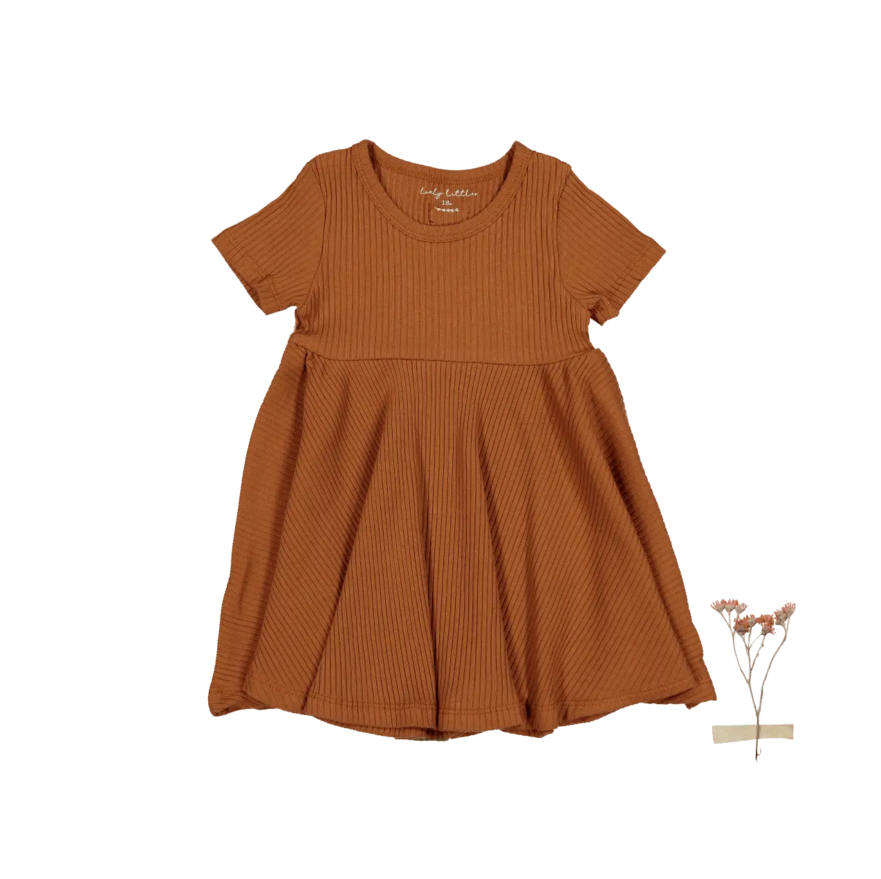 Lovely Littles The Short Sleeve Dress - Caramel - 