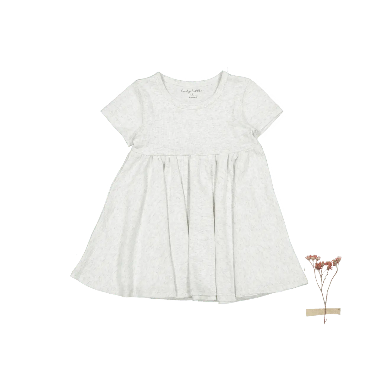 The Short Sleeve Dress - Oatmeal - Sleeve, White, Textile, One-piece garment, Day Dress | Everetts Place