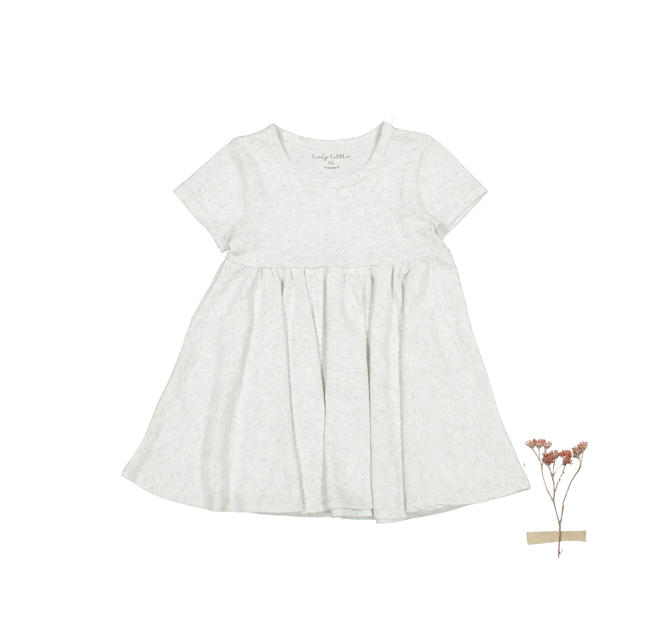 The Short Sleeve Dress - Oatmeal - Sleeve, White, Textile, One-piece garment, Day Dress | Everetts Place