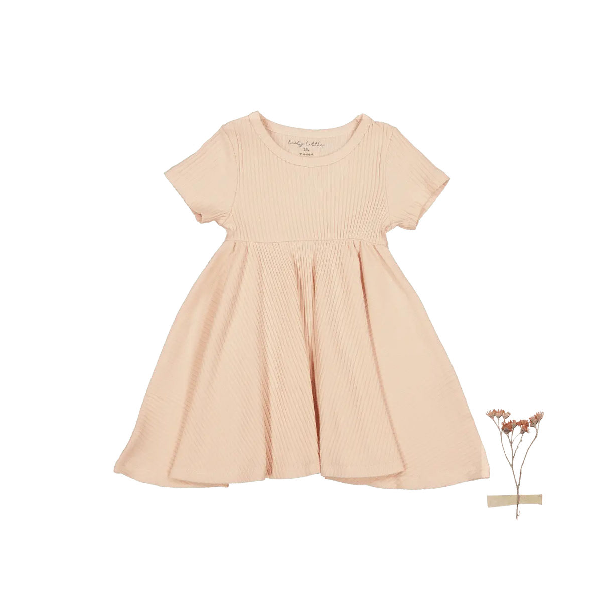 The Short Sleeve Dress - Powder - Sleeve, Baby & Toddler Clothing, Textile, Dress, Day Dress | Everetts Place