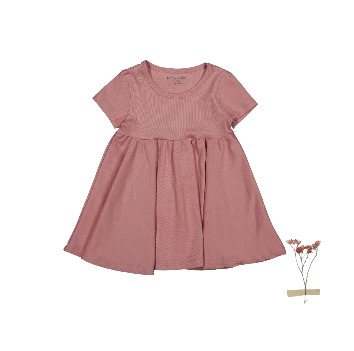 Lovely Littles The Short Sleeve Dress - Rosewood - 