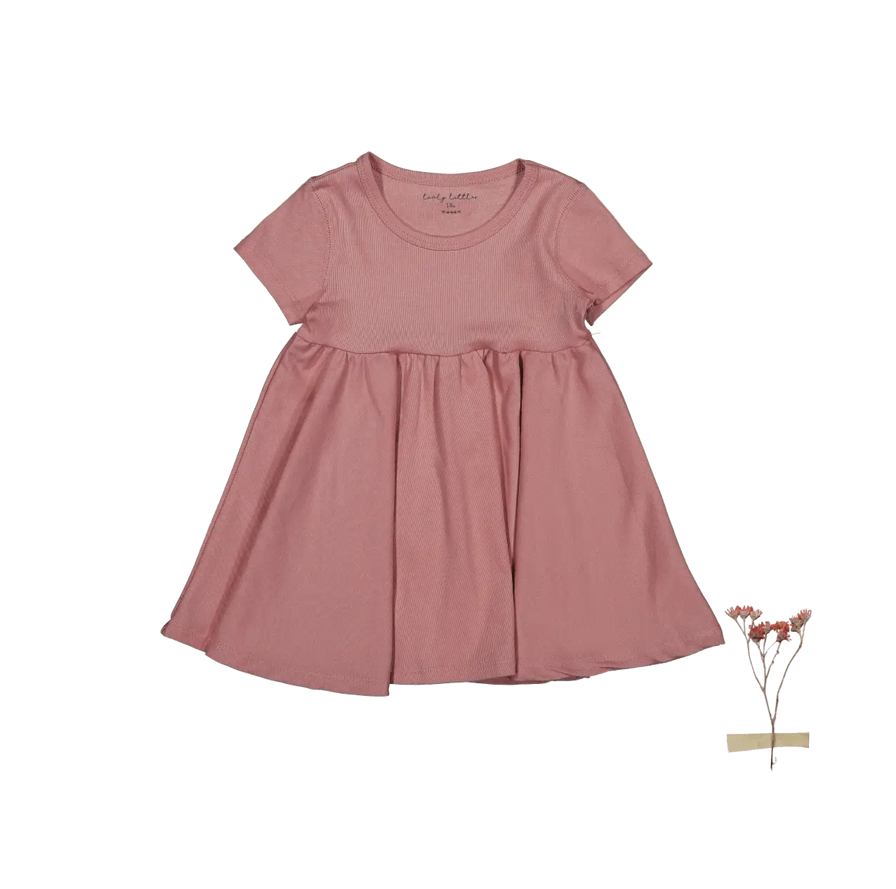 Lovely Littles The Short Sleeve Dress - Rosewood - 