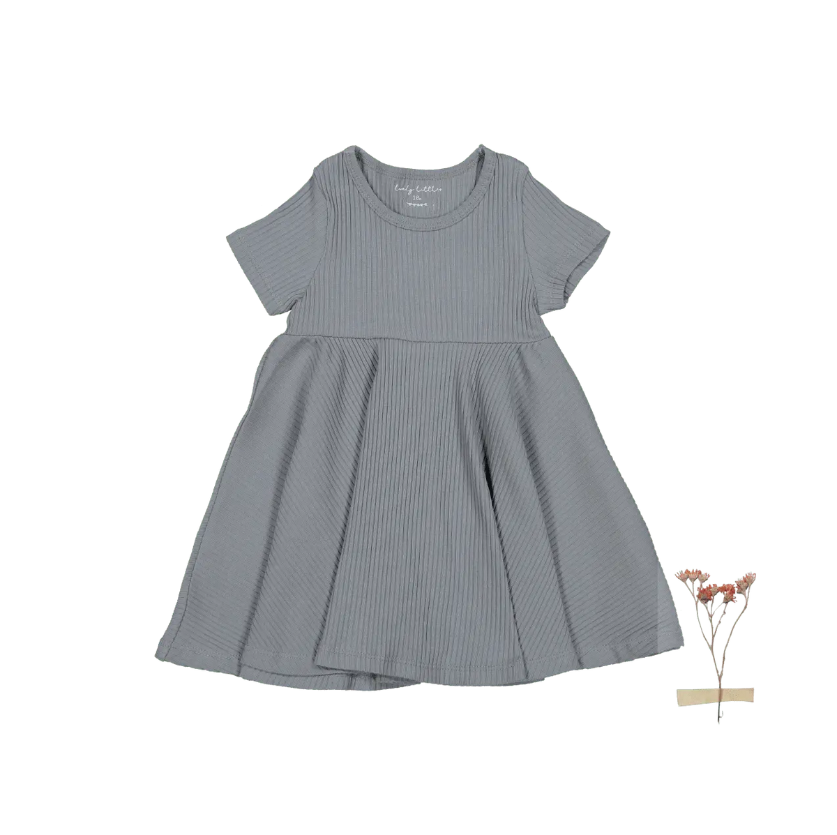 Lovely Littles The Short Sleeve Dress - Slate - 
