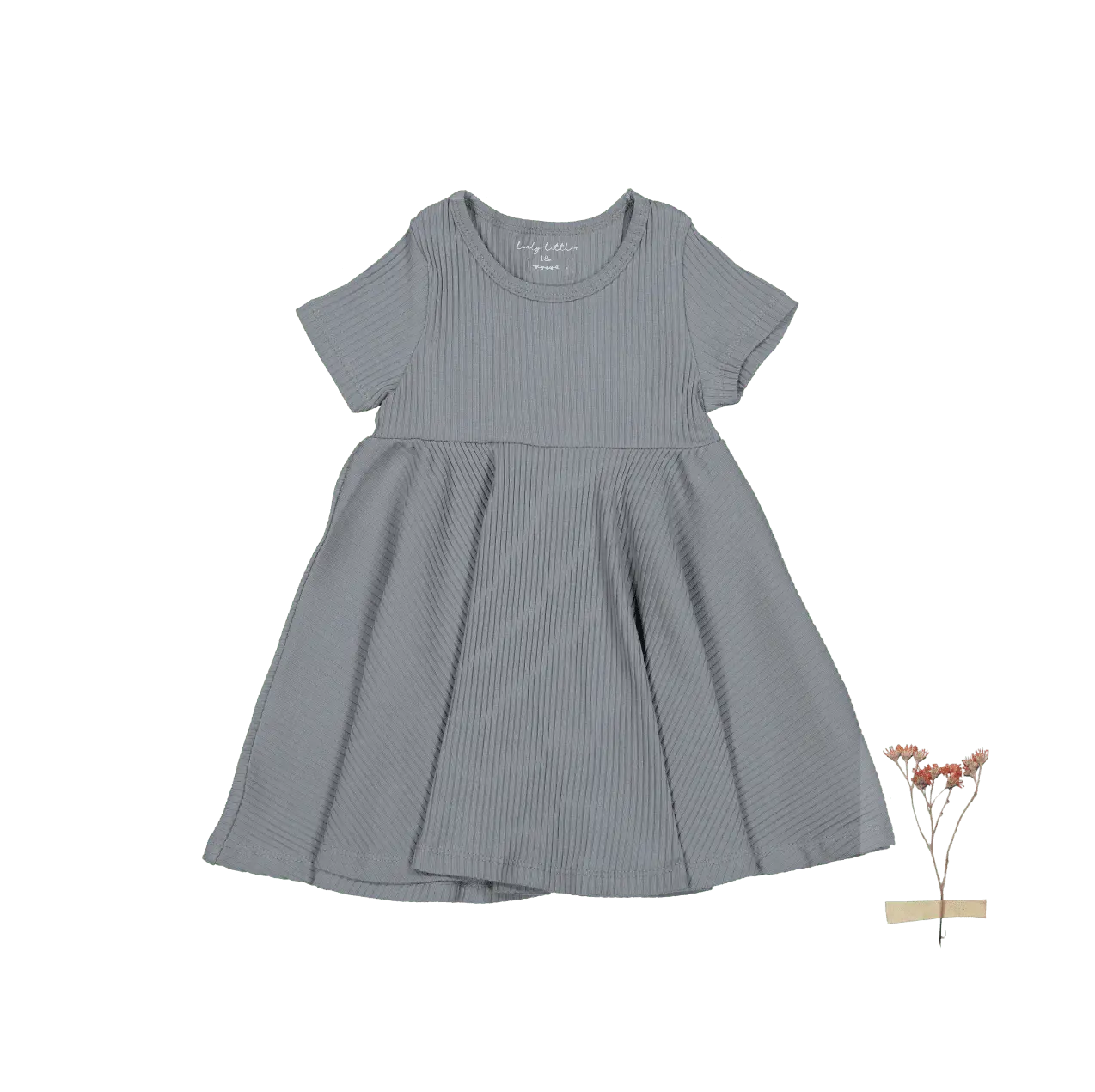 Lovely Littles The Short Sleeve Dress - Slate - 
