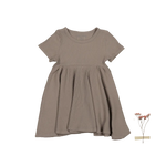 Lovely Littles The Short Sleeve Dress - Taupe - 