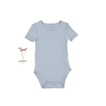 The Short Sleeve Onesie -  Blue - Sleeve, White, Textile, Grey, Baby & Toddler Clothing | Everetts Place