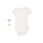 The Short Sleeve Onesie - Pearl - Sleeve, White, Textile, Active Shirt, Grey | Everetts Place