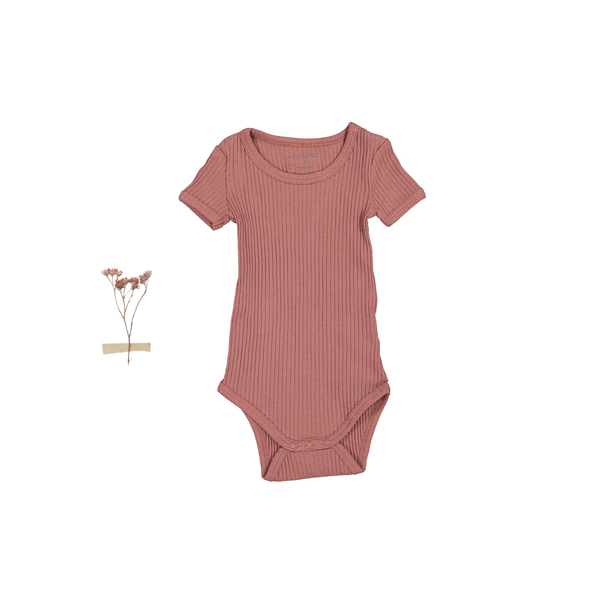 The Short Sleeve Onesie - Rosewood Ribbed - Sleeve, Textile, Baby & Toddler Clothing, Pink, Infant bodysuit | Everetts Place