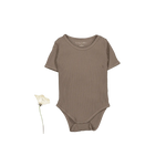 The Short Sleeve Onesie - Taupe - Sleeve, Active Shirt, Baby & Toddler Clothing, One-piece garment, Woolen | Everetts Place
