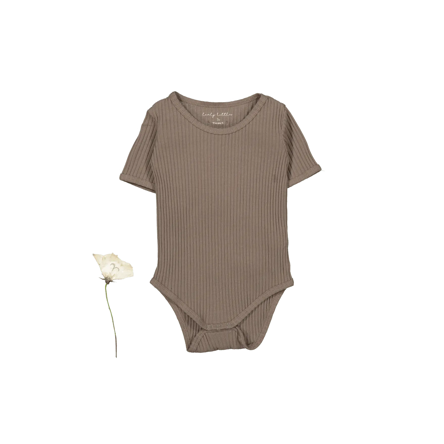 The Short Sleeve Onesie - Taupe - Sleeve, Active Shirt, Baby & Toddler Clothing, One-piece garment, Woolen | Everetts Place