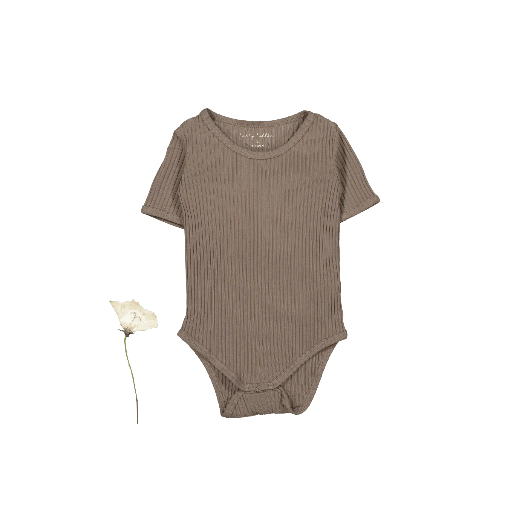 The Short Sleeve Onesie - Taupe - Sleeve, Active Shirt, Baby & Toddler Clothing, One-piece garment, Woolen | Everetts Place