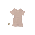 The Short Sleeve Tee - Mauve - Sleeve, White, Textile, Active Shirt, Baby & Toddler Clothing | Everetts Place