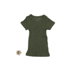 The Short Sleeve Tee - Moss - Sleeve, Textile, Active Shirt, Stitch, Sweater | Everetts Place