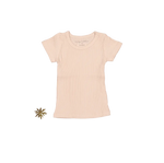 The Short Sleeve Tee - Powder - Sleeve, White, Textile, Active Shirt, Pink | Everetts Place