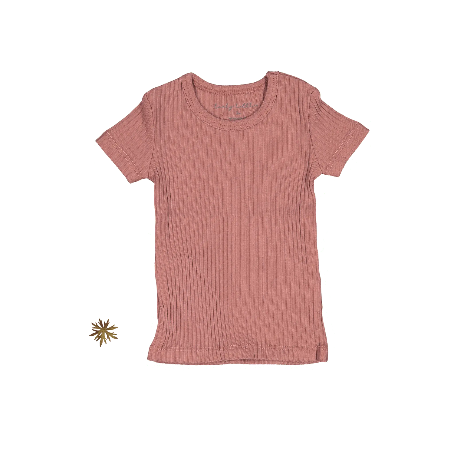 The Short Sleeve Tee - Rosewood Ribbed - Sleeve, Textile, Fashion, Pink, Active Shirt | Everetts Place