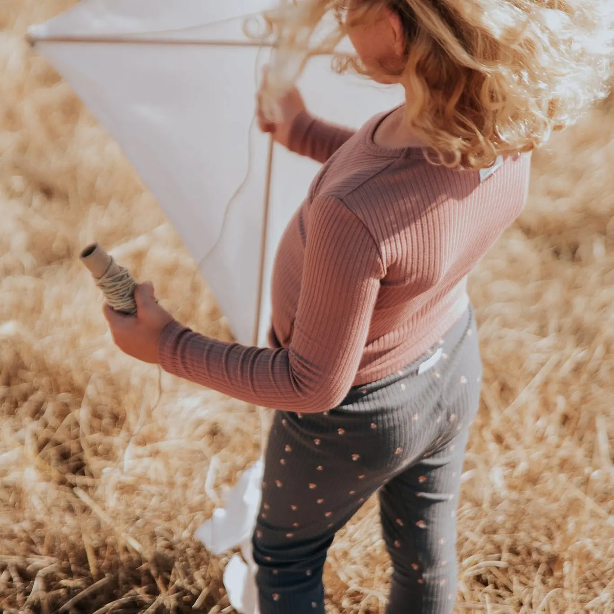 Lovely Littles The Short Sleeve Tee - Rosewood Ribbed - 