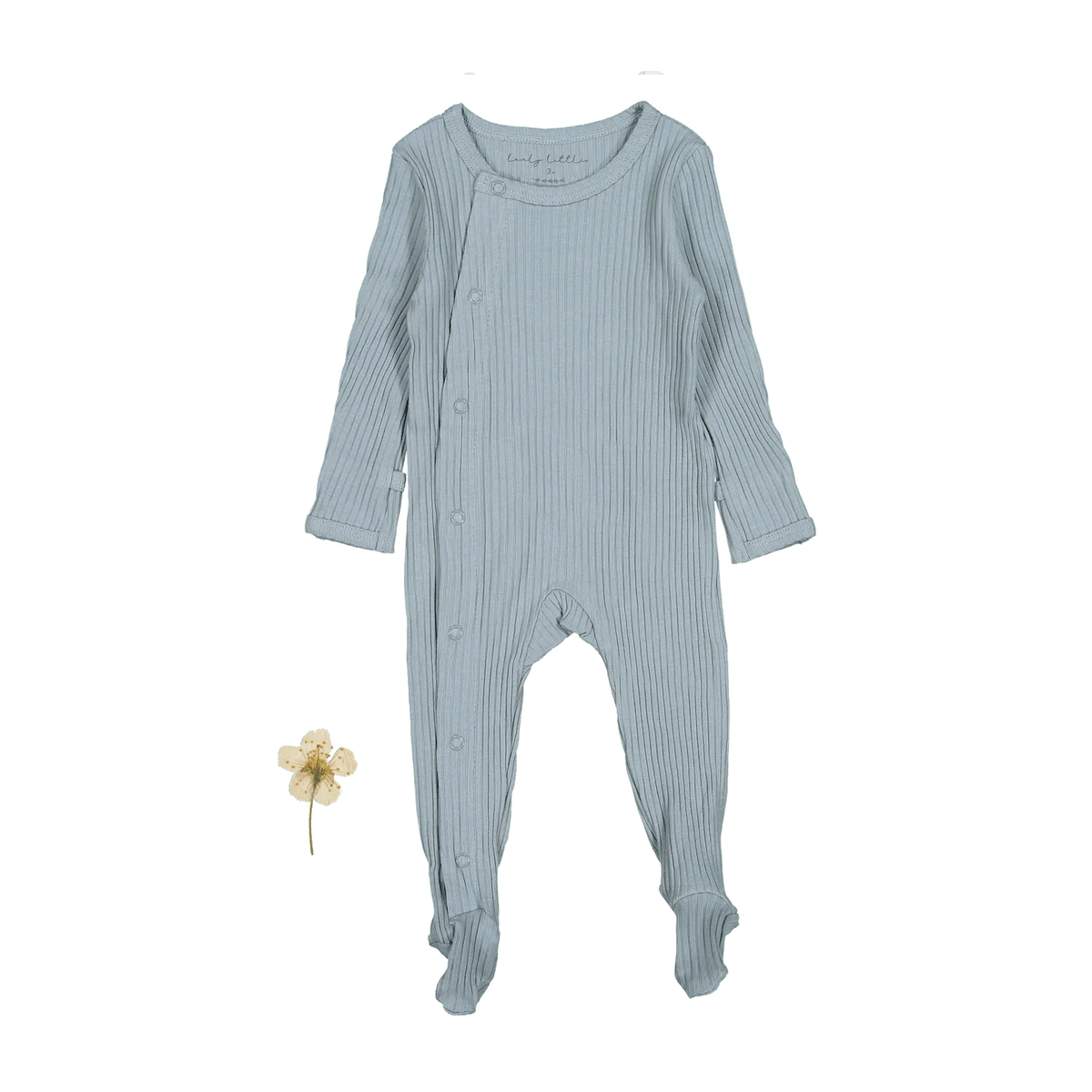 The Snap Romper - Ocean Ribbed - Sleeve, Baby & Toddler Clothing, Textile, Grey, One-piece garment | Everetts Place