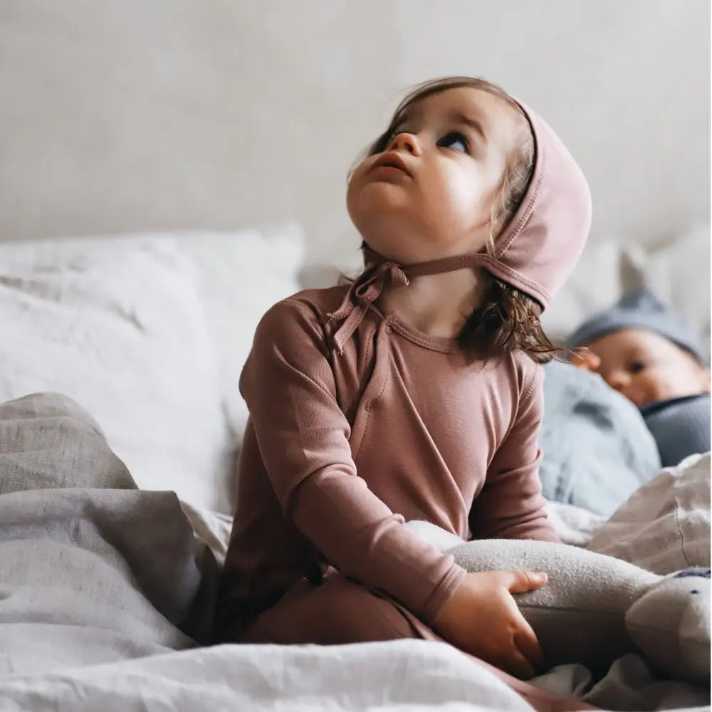 Lovely Littles The Snap Romper - Rosewood - 