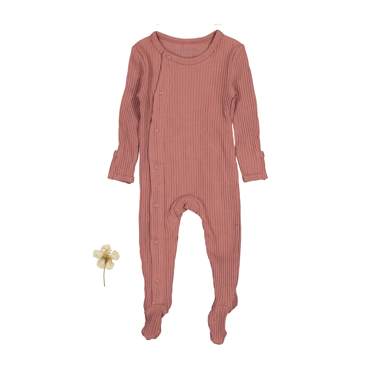 The Snap Romper - Rosewood Ribbed - Sleeve, Baby & Toddler Clothing, Textile, Pink, One-piece garment | Everetts Place