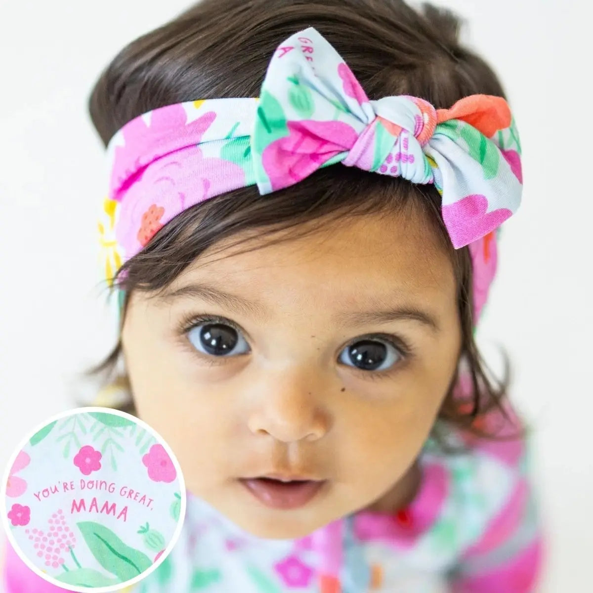 The SoftKnot Bow | Flower Power - Baby & Toddler Clothing, Headgear, Pink, Headband, Child | Everetts Place