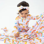 The SoftKnot Bow | Here Comes the Sunshine (Pink) Raising Mama 